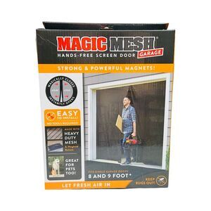Magic Mesh Hands Free Screen Door - Garage - For 8’-9’ Door